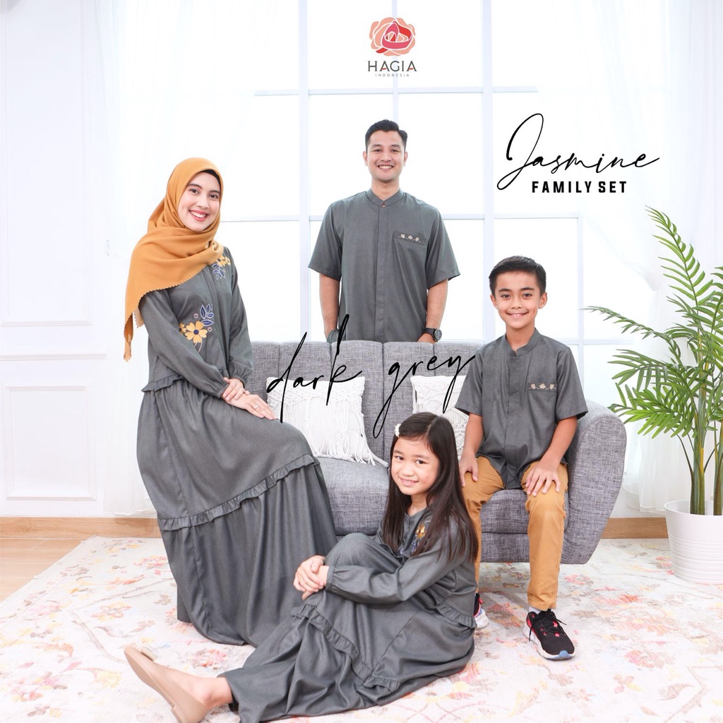 JASMINE Family Set DARK GREY by Hagia Indonesia