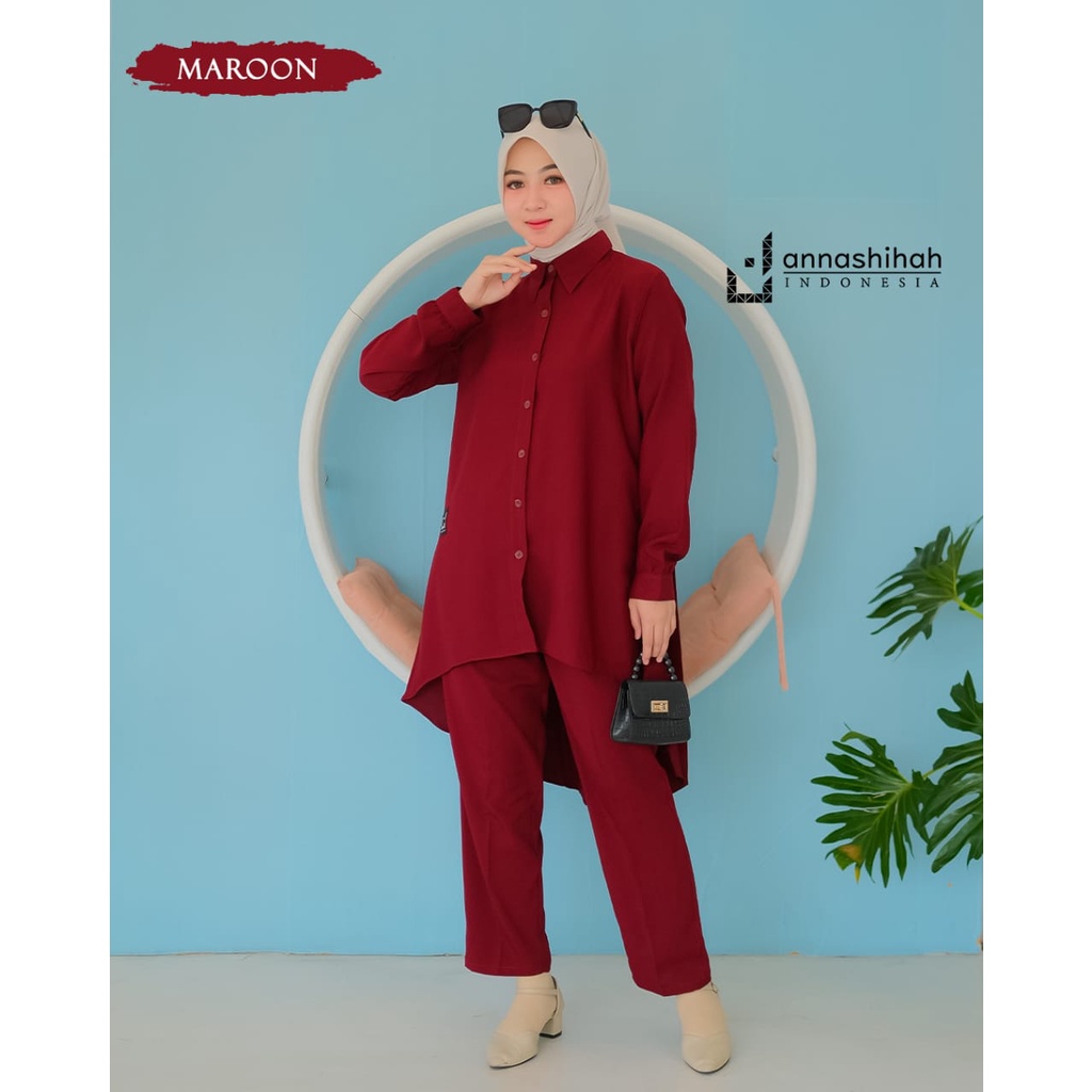 ONE SET KERJA NIANA ANANDA ORI ANNASIHAH BERLABEL KEMEJA WANITA STYLE WORK MASA KINI