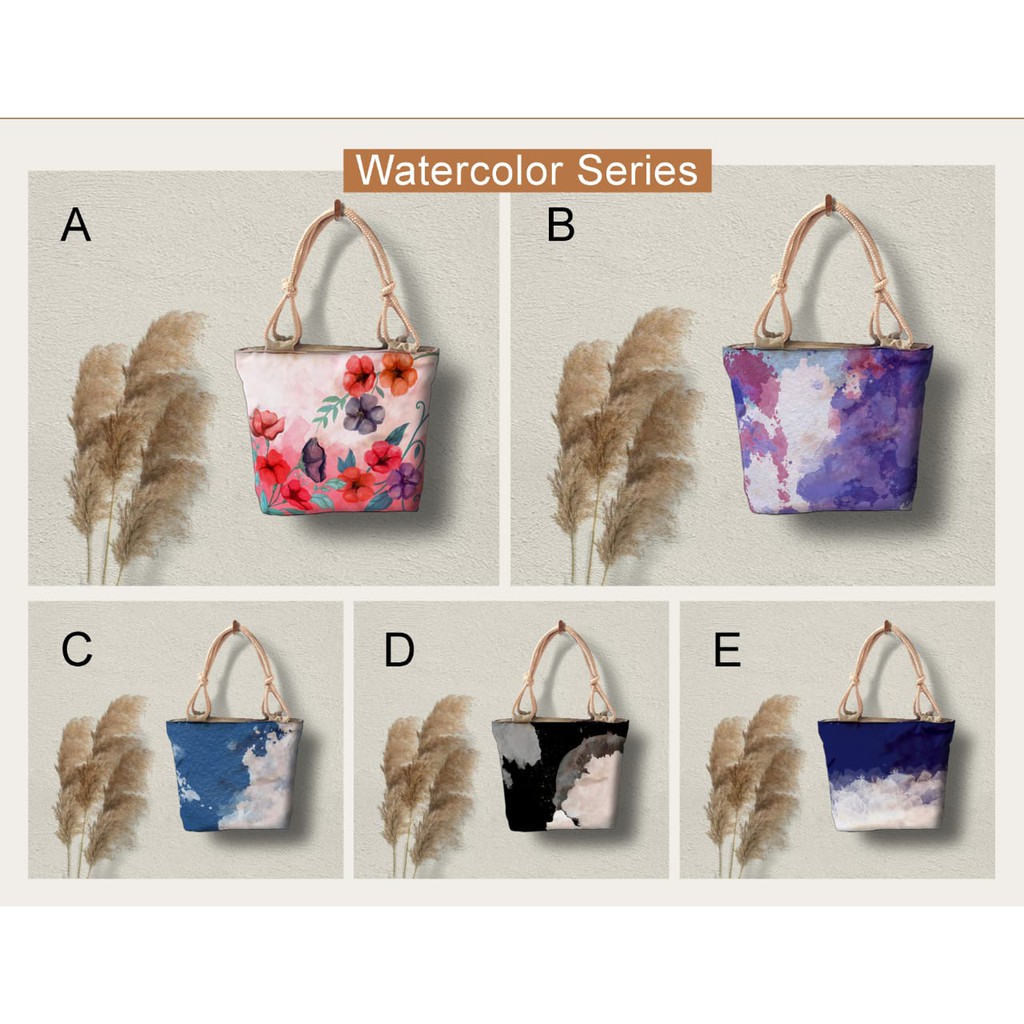 

[COD] TOTE BAG PRINTING MOTIF WATERCOLOR SERIES (CAT AIR)
