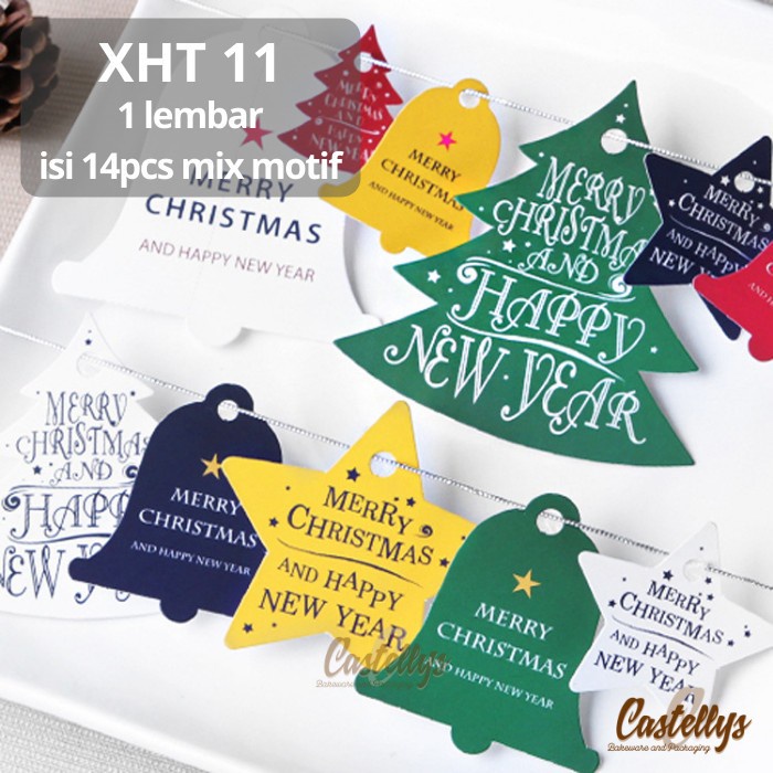 

XHT 11 Hang Tag Label Gantungan Hampers Kartu Kotak Natal Christmas