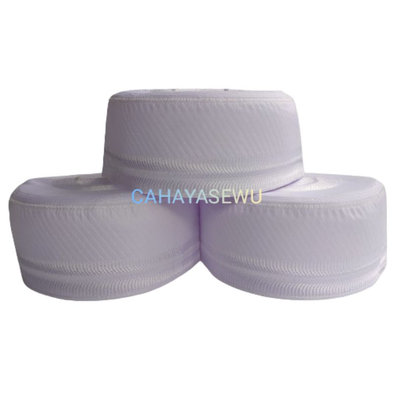 Peci Madinah Super Bugis Super Kopiyah Haji Putih Bulat Songkok Bundar Malaysia Motif