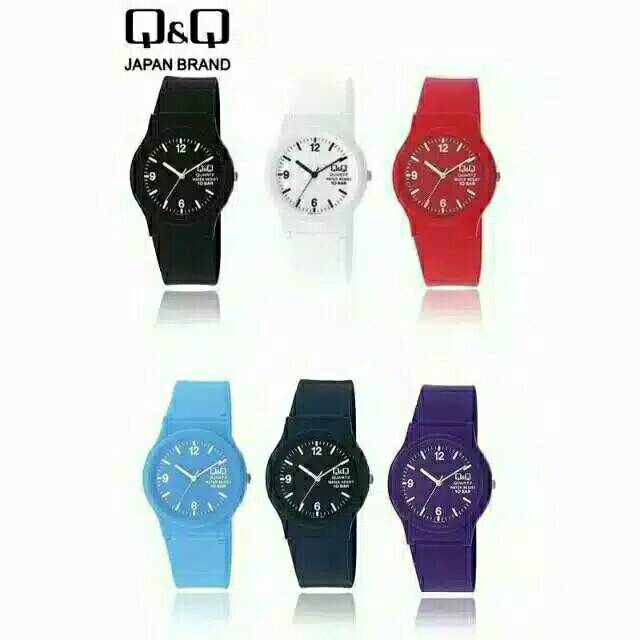 Ready 9 Warna Jam Tangan Pria/Wanita Q&amp;Q V46 Analog Rubber