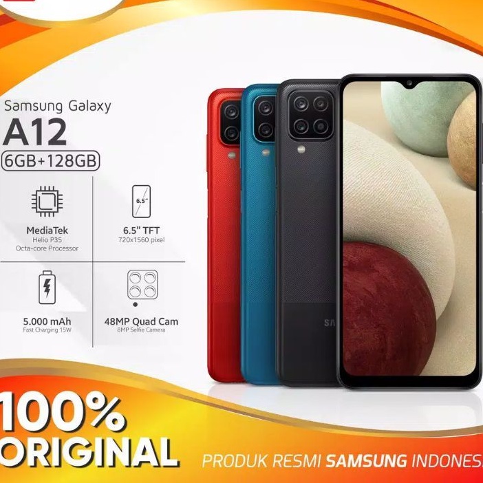 HP SAMSUNG GALAXY A12 A 12 A13 RAM 4GB 6GB ROM 128GB 4/128 6/128 ORIGINAL ASLI NEW 100% ORI COD KREDIT