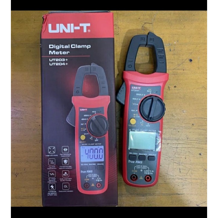 Tang Amper UNI-T UT204+ AC/DC True RMS Clamp Meter UT-204+