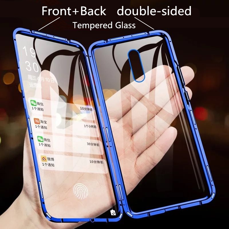 casing oppo a16 a74 a95 reno 6z 6 4g 5g a52 a92 a53 2020 double sided glass flip phone case magnetic
