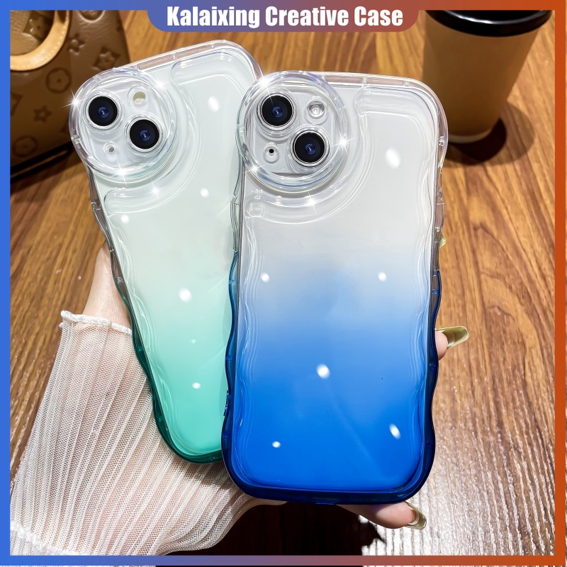 Soft Case Transparan Gradasi 3 in 1 Untuk iPhone 13 Pro Max 12 Pro 11 Pro Max X Xr Xs Max 7 8 Plus