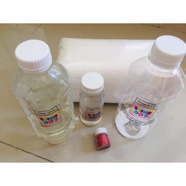 PAKET BAHAN SLIME KOMPLITE GLIT