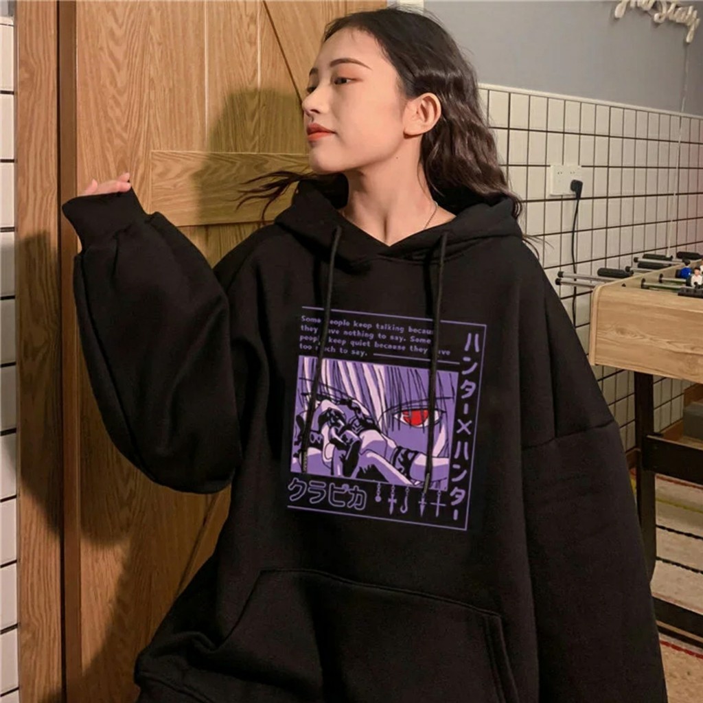 Hoodie Hunterxhunter Killua Sweater Wanita Oversize Korean Style Xxl Murah Anime Hunter X Hunter Cod