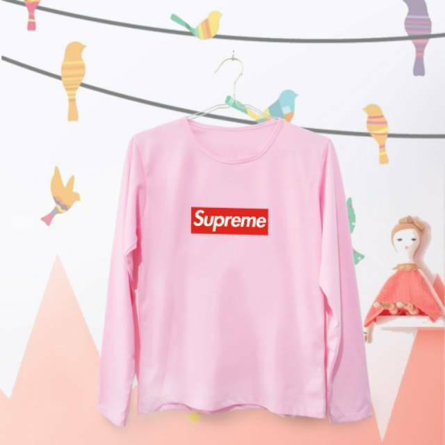 Kaos lengan panjang cewek / Supreme panjang/tshirt wanita panjang/kaos wanita panjang
