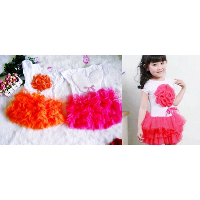 Dress Tutu Flower Wing / Dress Anak