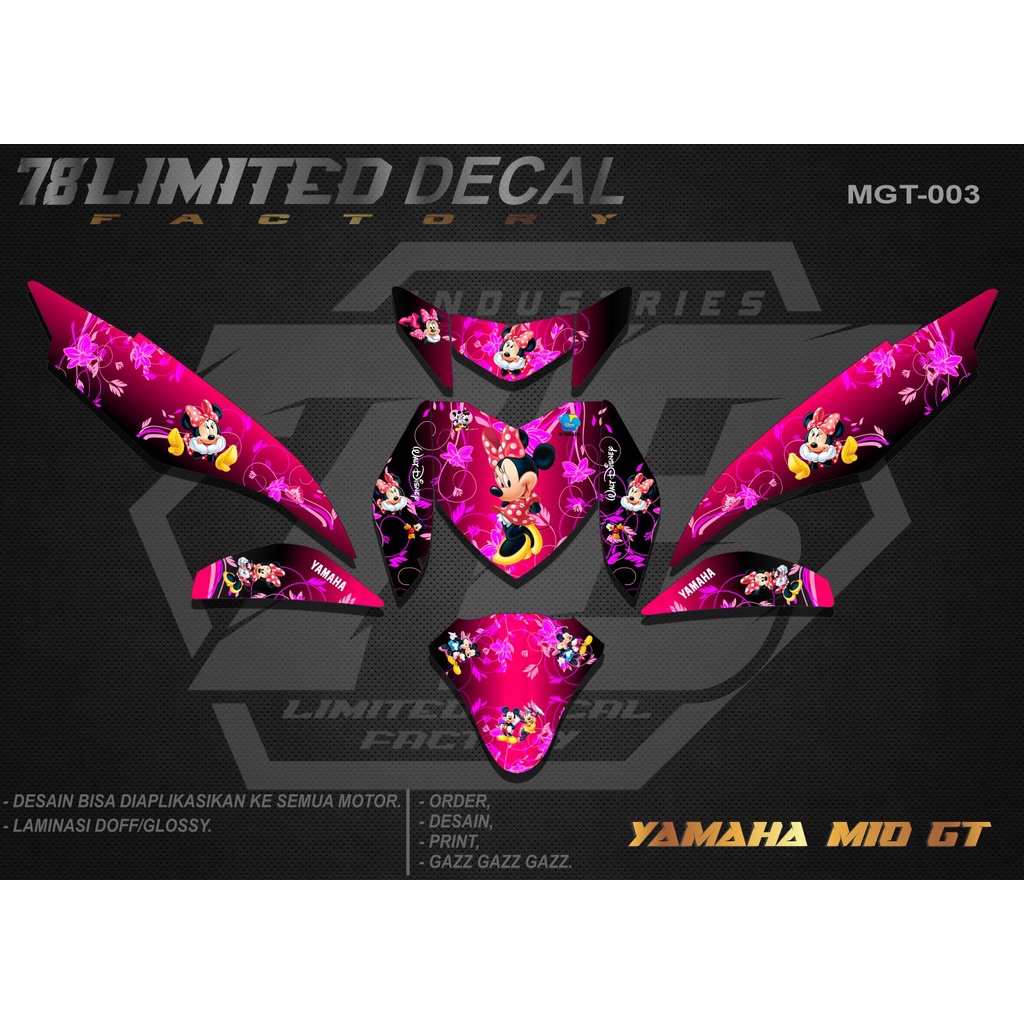 Sticker Decal Motor Mio GT Full Body Stiker Mio GT Dekal Mio GT Full Body - MGT 003