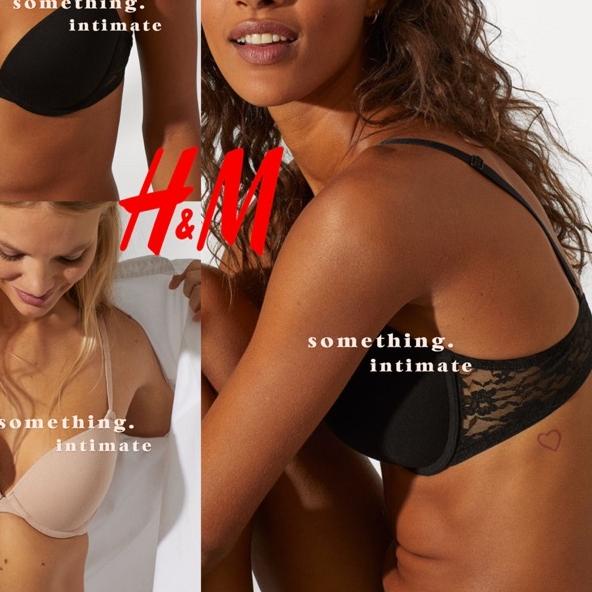 ✩ H&M MEL Lightly Padded Underwired Microfiber Organic Cotton Tshirt Bra / BH Katun Daily Wired with