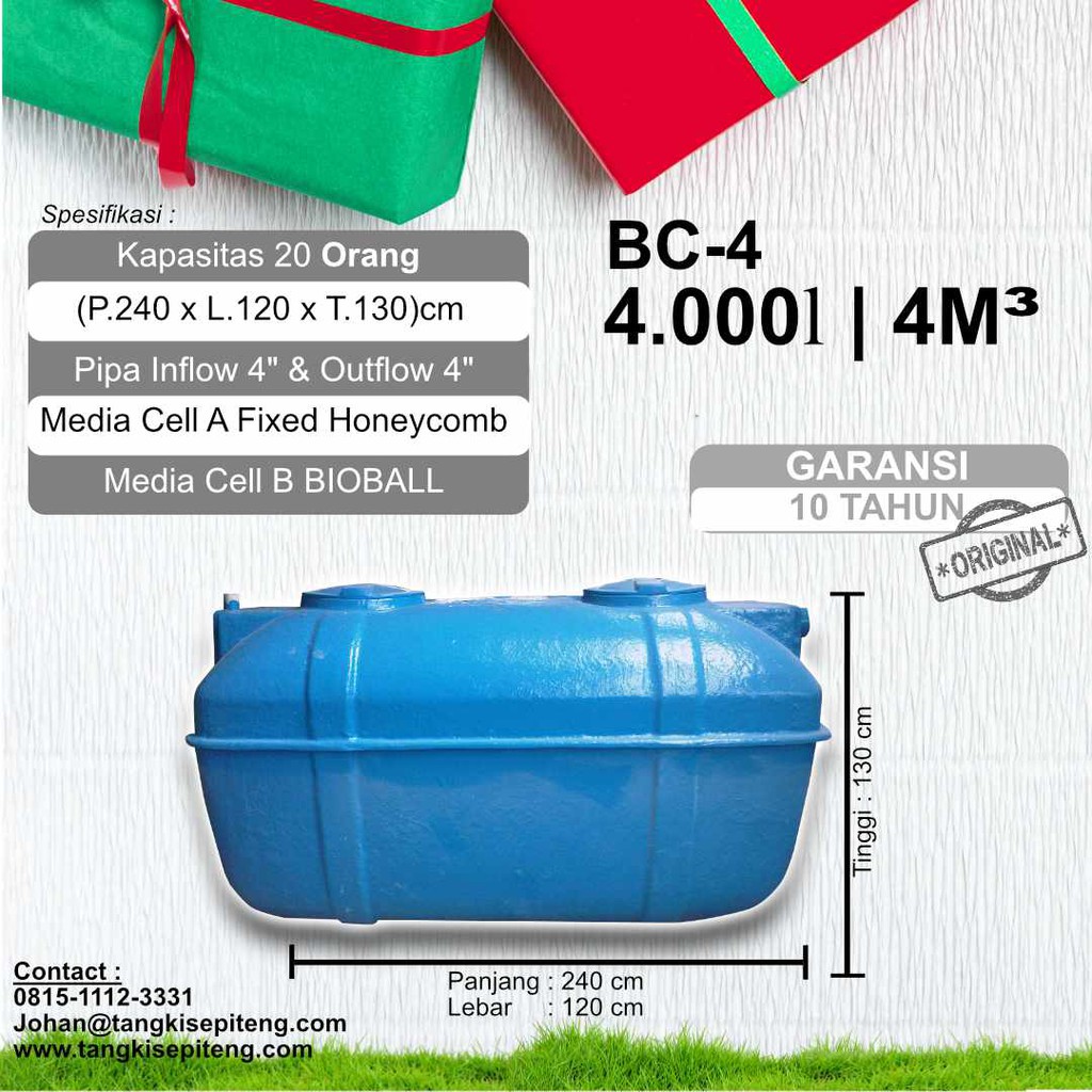 Tangki BIOTECH BIOTANK 4000 Liter - BIO SEPTIC TANK