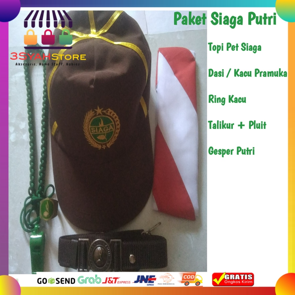 Paket Atribut Perlengkapan Pramuka Tingkat Siaga Putri SD Kelas 1-3