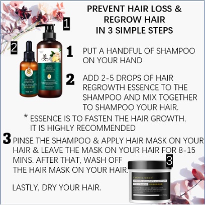 Shampo Penumbuh Rambut Cepat Serum Rambut Rontok Botak Rontok Penumbuh Rambut Perawatan Hair Care Treatment Anti Rambut Rontok-7
