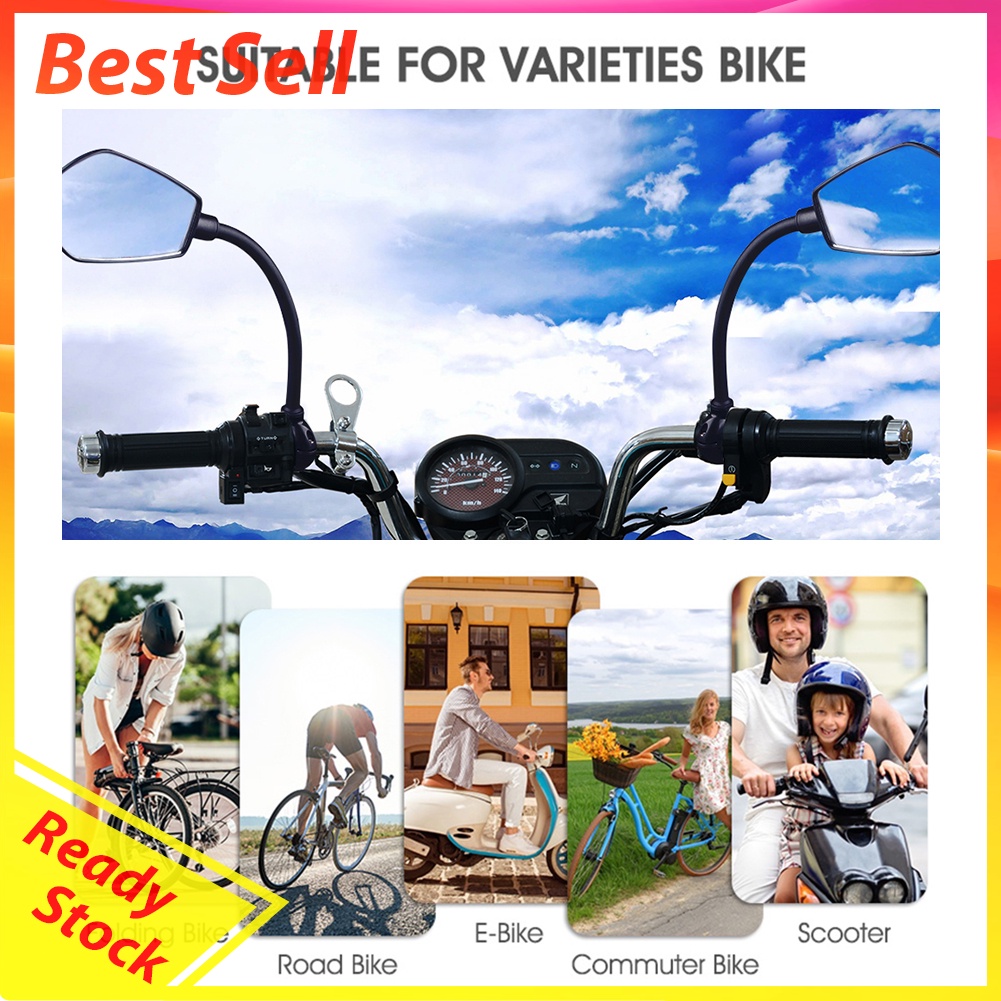 Mountain Bike Rearview Reflector Adjustable Motorcycle Handlebar Mirror