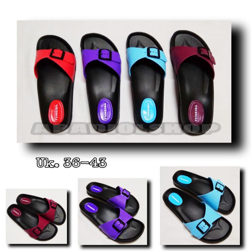 YUMAIDA - Sandal Karet YUMAIDA 9061L Slop Wanita Terbaru / Sandal Cantik / Sandal Wanita Termurah / SANDAL SLIP ON WANITA / SANDAL CASUAL WANITA / FASHION WANITA /SANDAL SELOP IMPORT /SANDAL YUMAIDA TERMURAH / SANDAL FLAT /SANDAL KARET