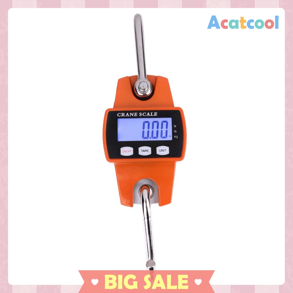 Mini Crane Scale Portable LCD Digital Electronic Hook Hanging Weight 300kg