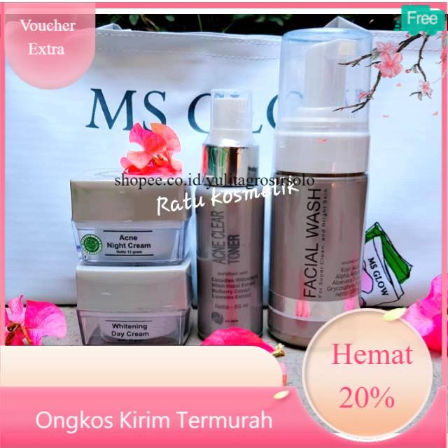 1 Paket Ms Glow Acne Krim Ms Glow Acne Original Resmi BPOM