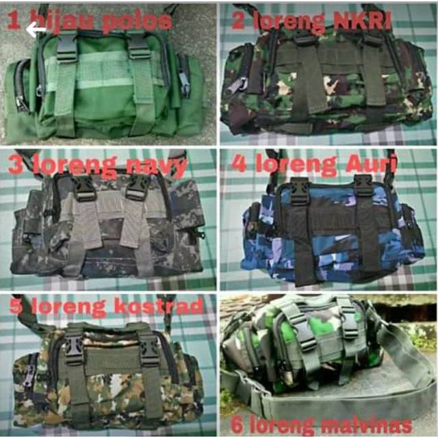 SKD  Tas samping /tas pinggang / tas doreng polos