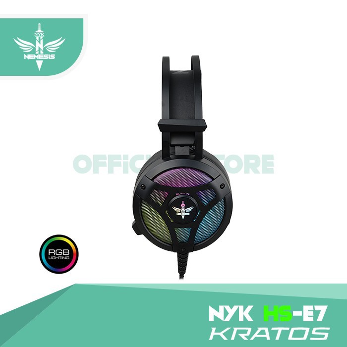 HEADSET GAMING NYK KRATOS RGB 7.1 HS-E7 - Headset Gaming NYK E7