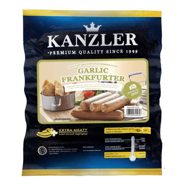 Sosis Kanzler Garlic Frankfurter 300gr