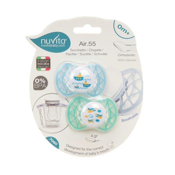 Nuvita Pacifier Air.55 Orthodontic / Gepeng / Asymetris / Empeng