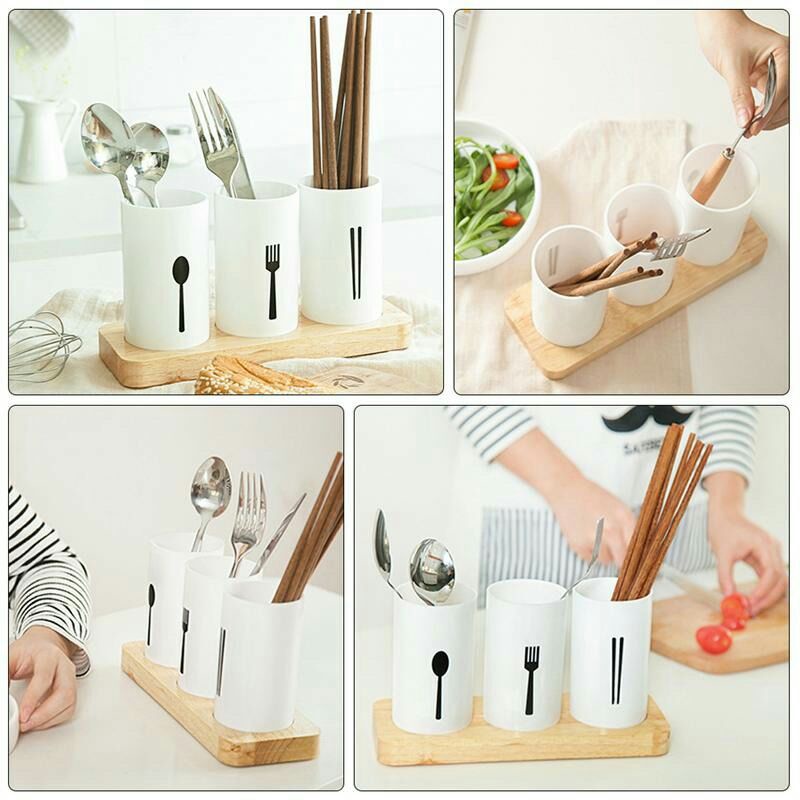 Rak Organizer Dapur Tempat Sendok Garpu Kitchen Storage 3 Box NMD279