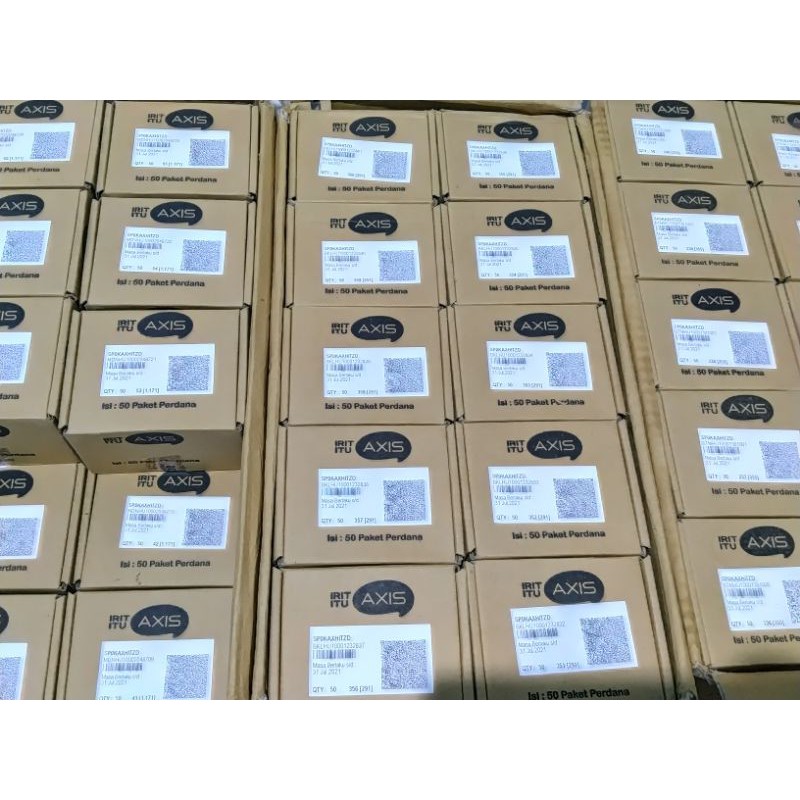 KARTU PERDANA AXIS SEGEL 0K PER BOX (Isi 50pcs)