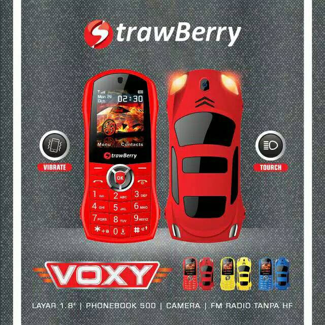 Preloved HP murah dual sim unik bentuk mobil strawberry voxy