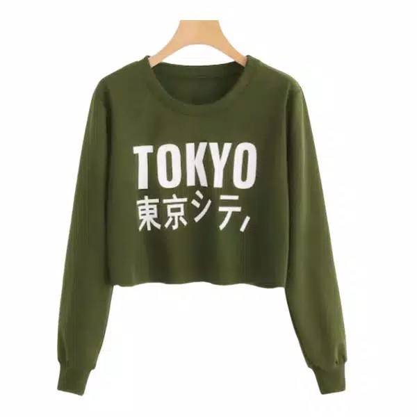 CentCentStore Sweater Wanita Crop Tokyo