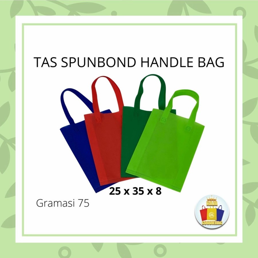 Tas Spunbond Souvenir Handle 25x35x8/25x35 cm tebal 75gsm