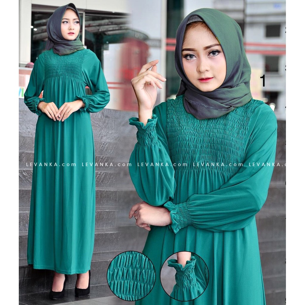 Longdress Jersey, Pro Breastfeeding Gamis Polos Busui Rempel dada bahan Jersey kode GUj
