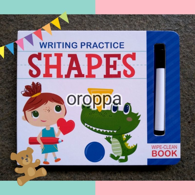 

WIPE & CLEAN Board Book Shapes Buku Tulis Hapus Belajar Menulis Bentuk