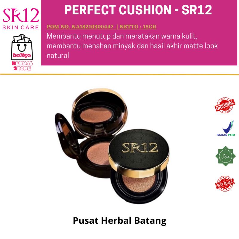 CUSHION SR12 / PERFECT CUHION SR12 / GLOWING / MERATAKAN WARNA KULIT