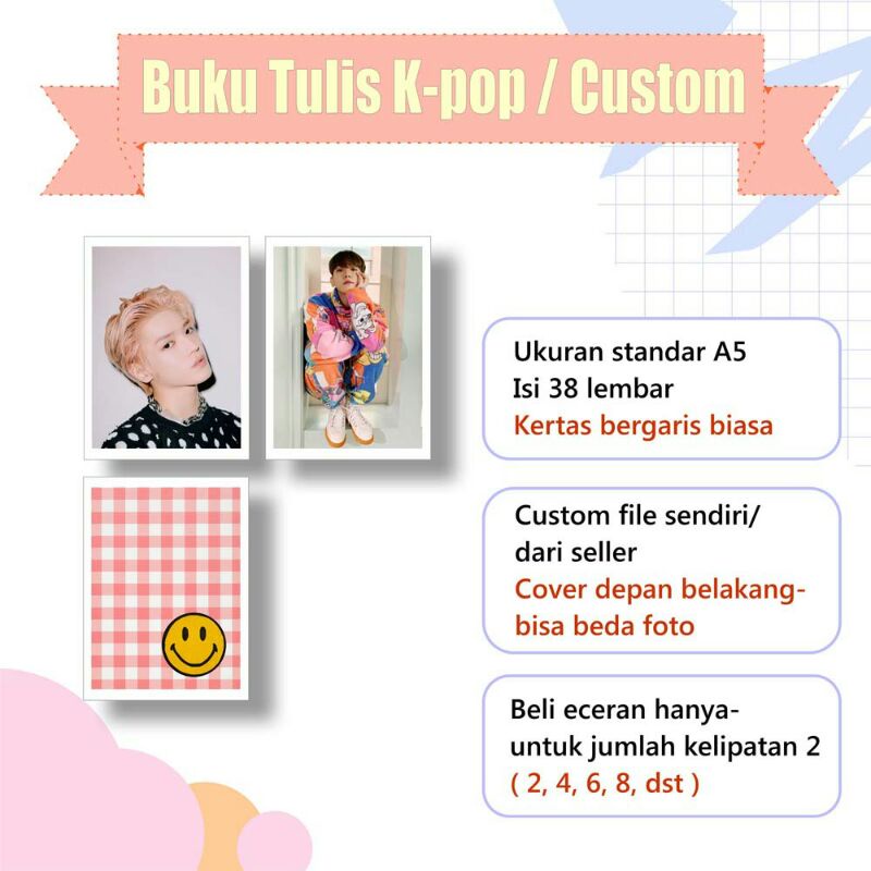 

[PO] Buku Tulis Custom kpop jpop anime indo idol