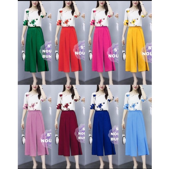 RD (COD) ST NOUNA BAJU SANTAI SETELAN BUNGA KULOT