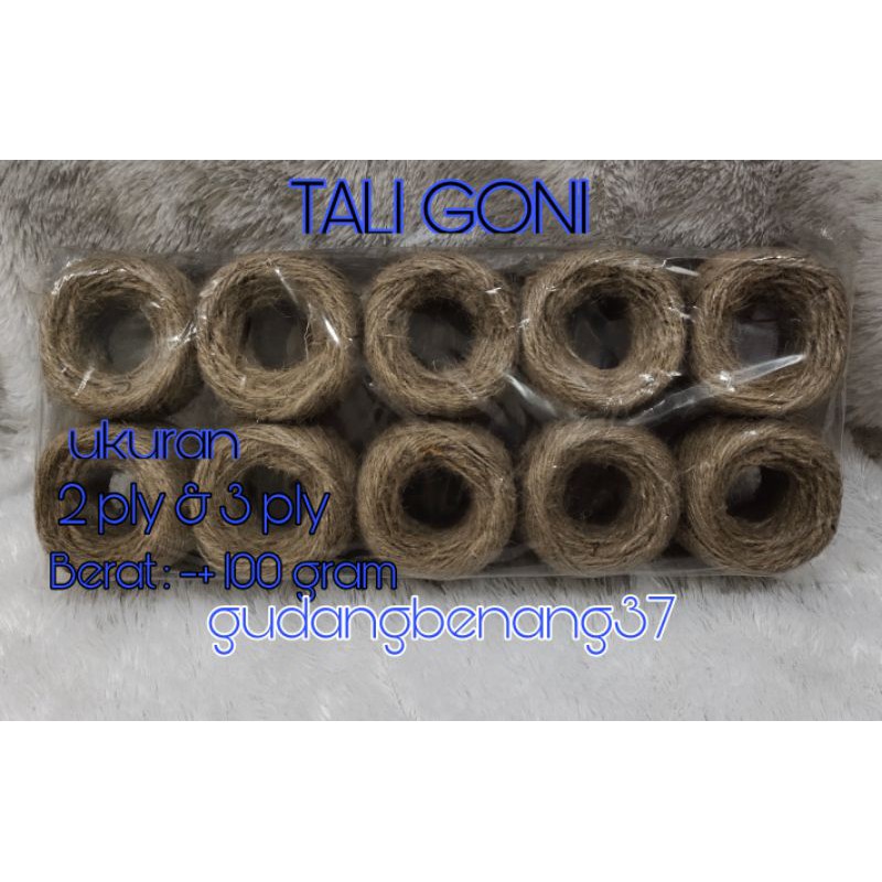 Tali Rami /Goni  PER PAK ukuran 2 PLY &amp; 3PLY (10 gulung)