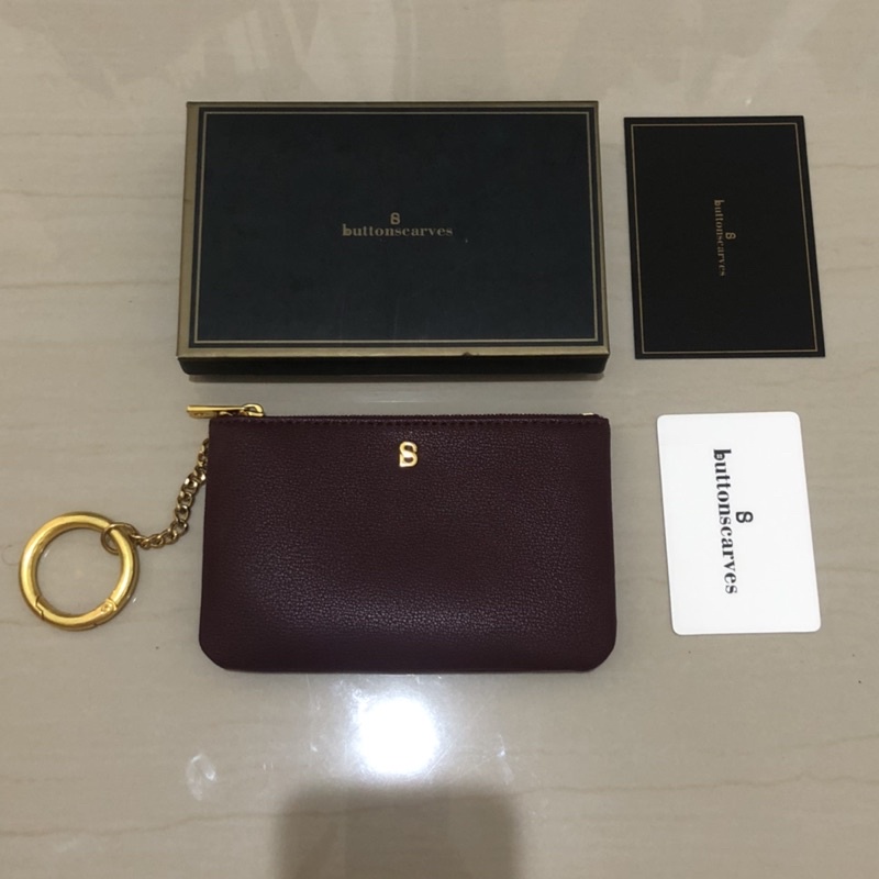 Preloved Buttonscarves the amy short wristlet Maroon
