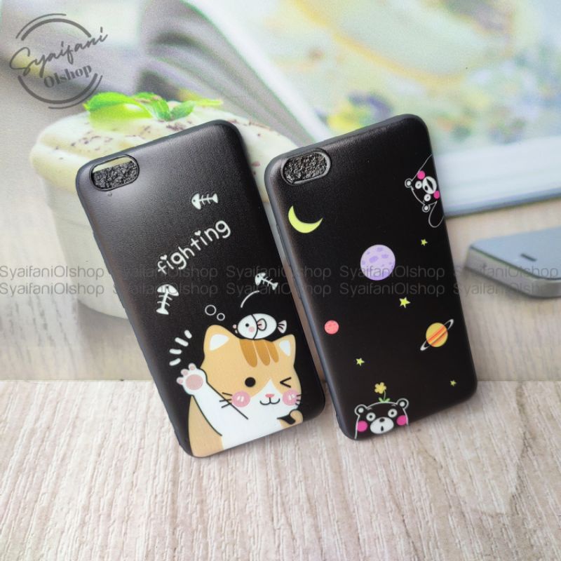 Softcase Vivo Y69 / Vivo 1714 Case Black Karakter