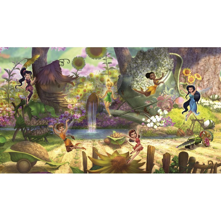 Disney Mural Dinding Disney Fairies Pixie Hollow XL Wallpaper Mural - JL1279M (U)