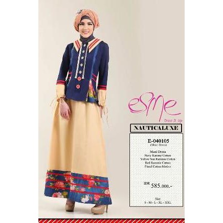 JUAL GAMIS ESME E-040105 SIZE S/BAJU MUSLIM/BUSANA MUSLIM DISKON 30% FREE ONGKIR