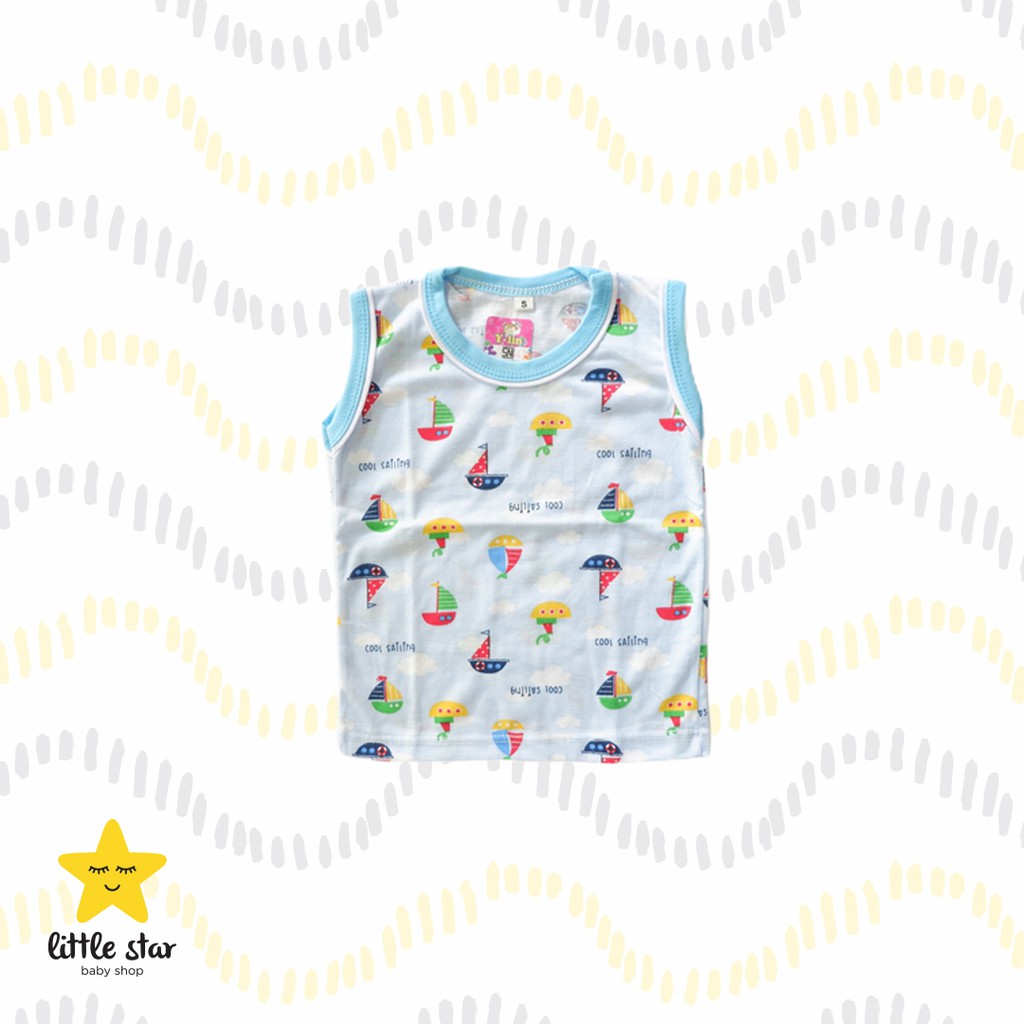 Y Lin 3 PCS Kaos Atasan Kutungan Tanpa Lengan Anak Bayi Cewek Cowok