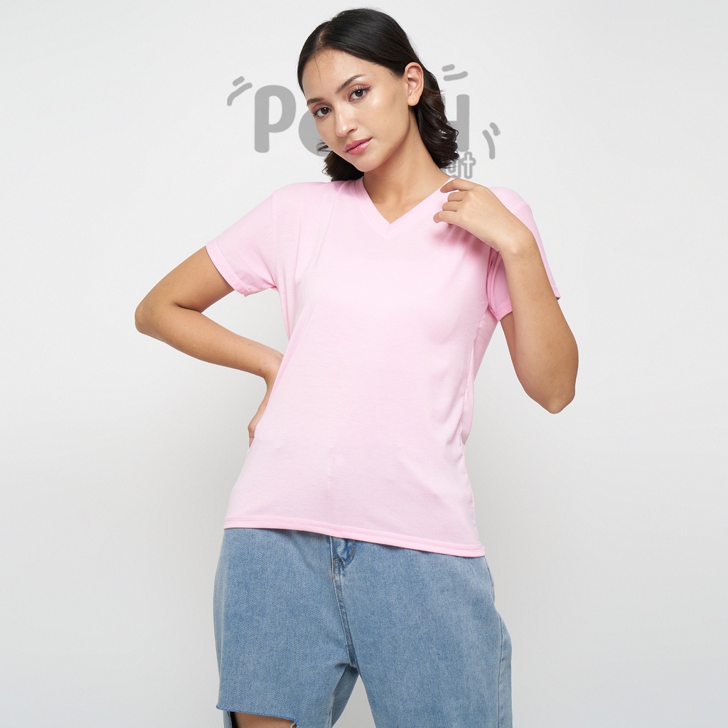 [POSH PEANUT] KAOS POLOS WANITA PREMIUM COTTON | BAJU POLOS WANITA | KAOS POLOS VNECK | KAOS POLOS ONECK | KAOS POLOS WANITA JUMBO | BAJU OVERSIZE