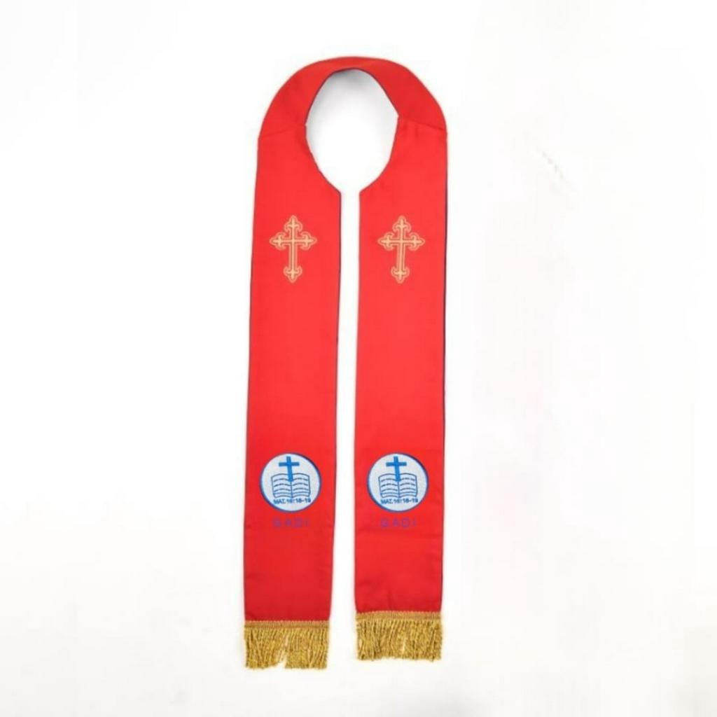 GADI - Stola Merah Ungu Bordir - Cotton - Jos Miracle Bandung - Miracle - JMB