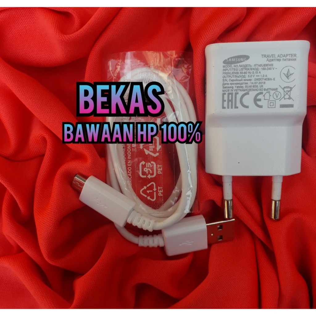 Charger Samsung 1A M10 A10 J2 J3 J5 J6 J4 original bawaan hp 100%