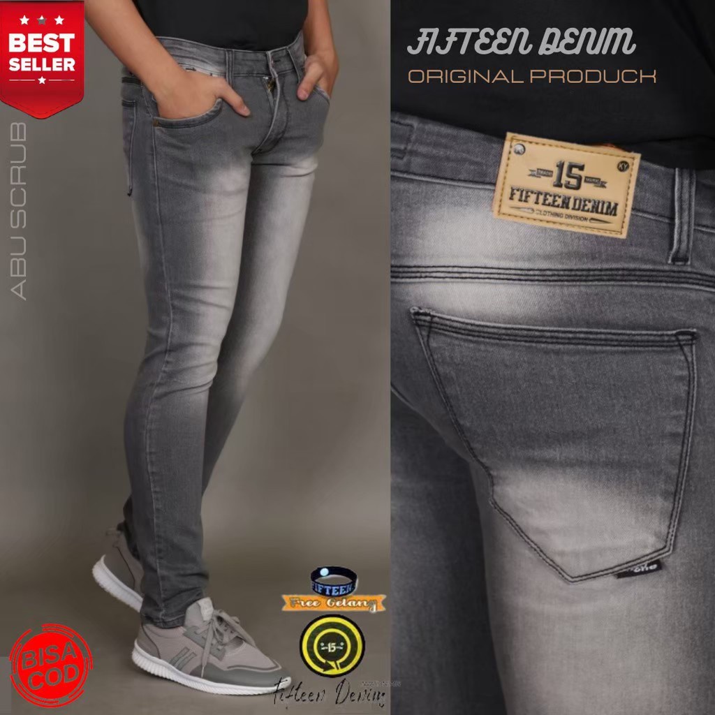 Celana Jeans Hitam Panjang Pensil Skinny Semi Slim Fit Stretch Pria Cowok Laki Laki Dewasa Premium -  jeans pria panjang levis skinny slim fit panjang melar - Celana levis pria slimfit / Jeans pria panjang Skinny /