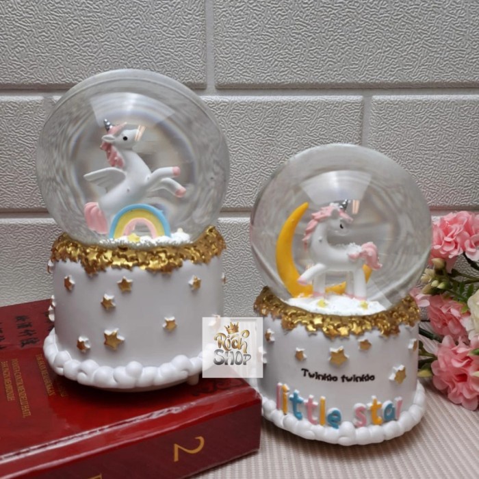 MUSIK-KOTAK- KOTAK MUSIK BOLA SALJU KACA + LAMPU / SNOWBALL MUSIK LAMPU / WATERBALL - BEAR BERDIRI