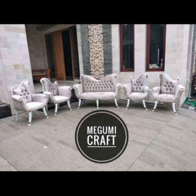Kursi pelaminan sofa pengantin manten pernikahan mebel Jepara