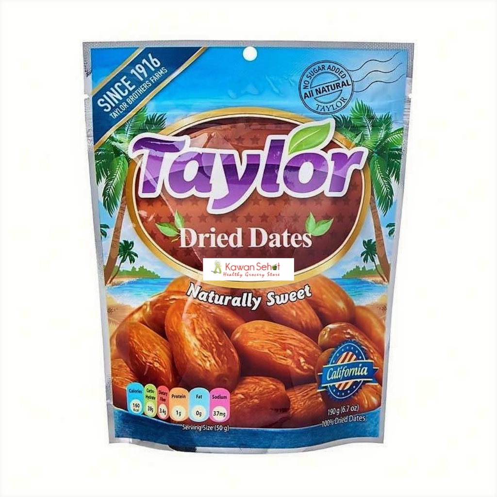 

Taylor Dried Dates Naturally Sweet 190gr | Kurma Kering